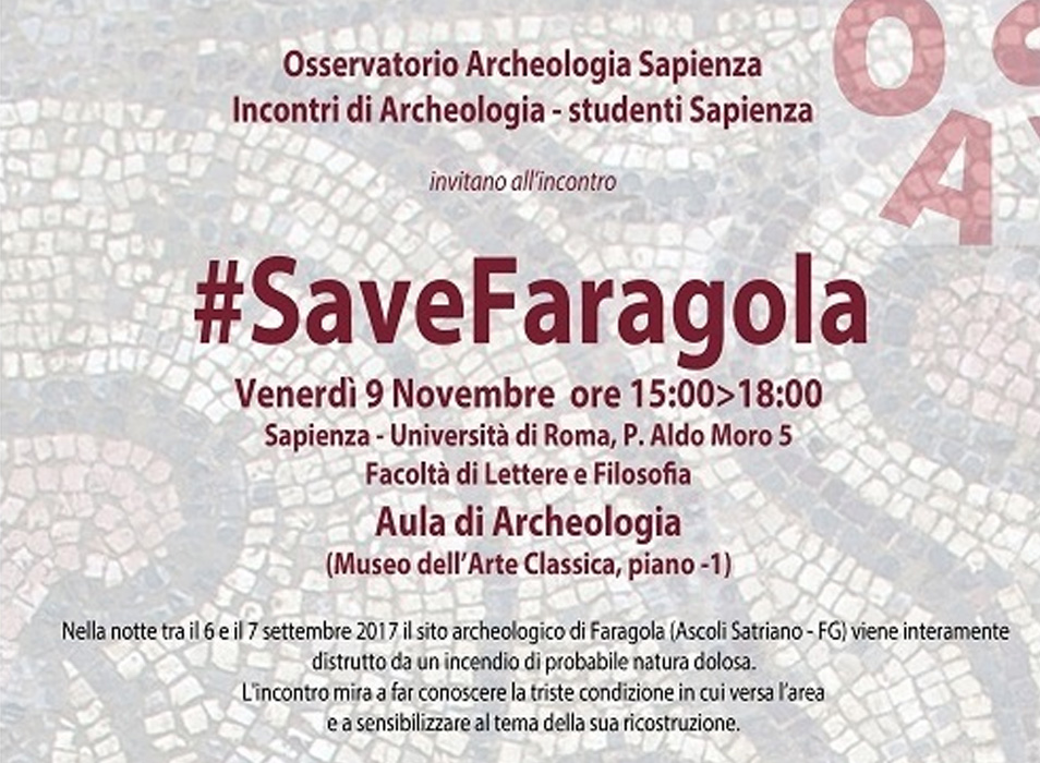 CON LA SAPIENZA PER #SAVEFARAGOLA