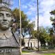 busto di re tancredi nella villa di lecce