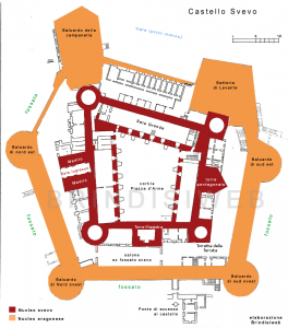 planimetria del castello svevo di brindisi